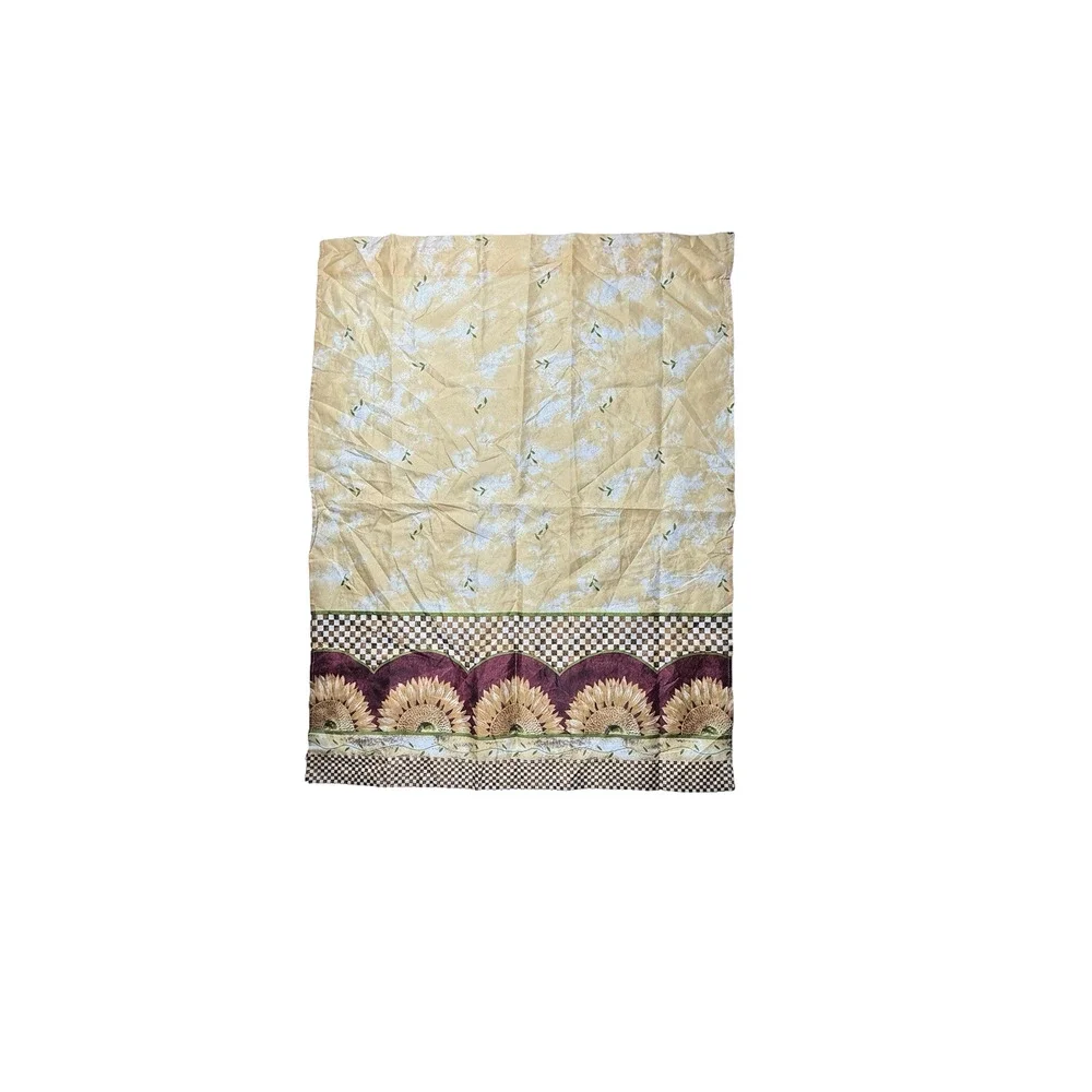 Pair Yellow Red Sunflower Valances Short Curtains Lightweight 36